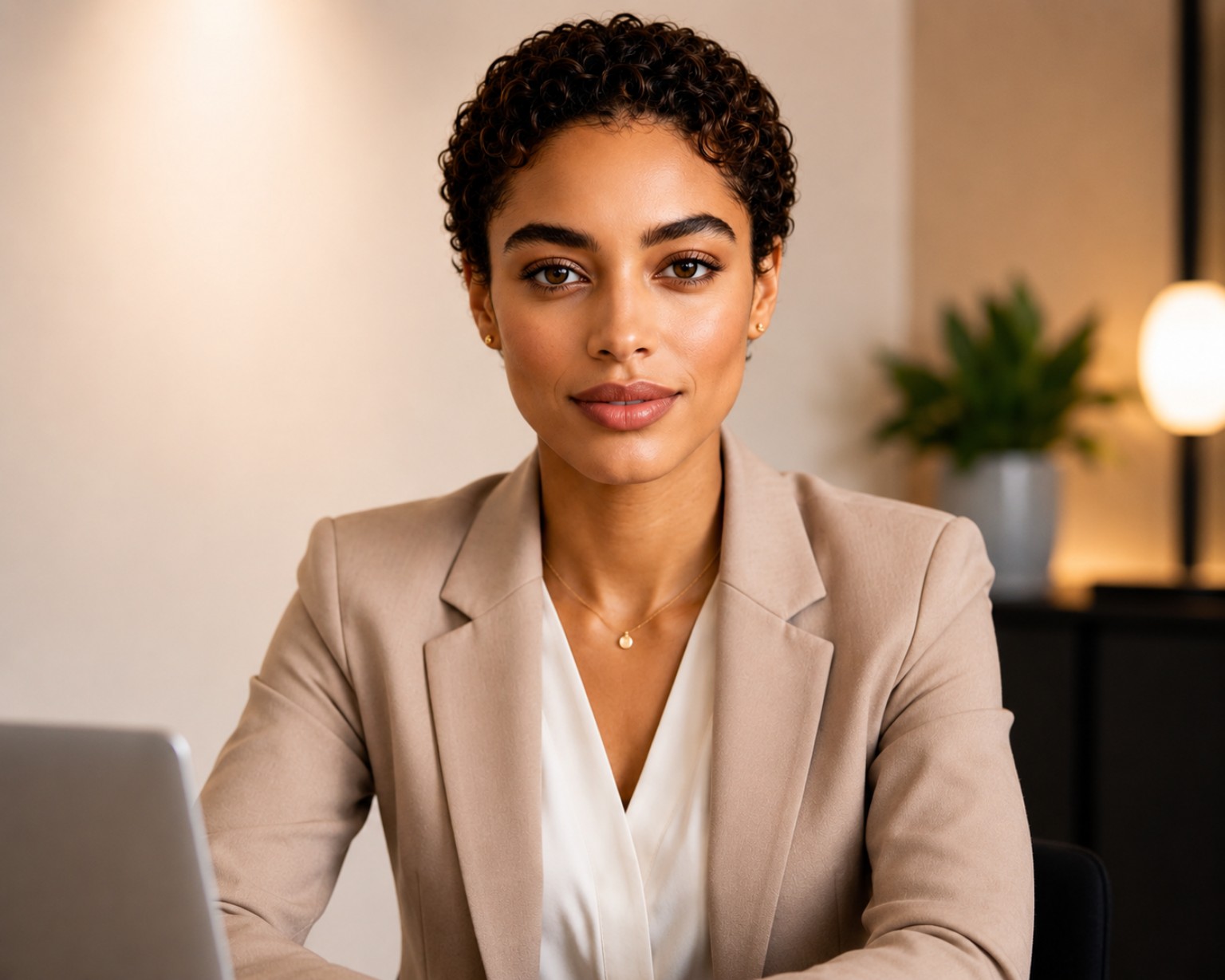 Emma, the N30C AI business consultant, seated at a desk